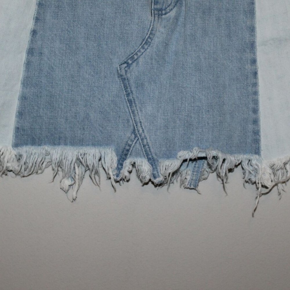 ✨2/$20 Free People Colorblock Denim Jean Mini Skirt Women's Size 6 H10333 - Picture 6 of 11